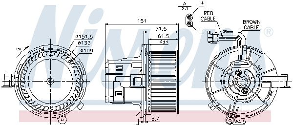 NISSENS Elektromotor, Innenraumgebläse