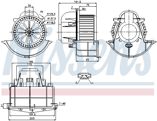 NISSENS Elektromotor, Innenraumgebläse
