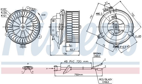NISSENS Elektromotor, Innenraumgebläse