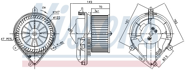NISSENS Elektromotor, Innenraumgebläse