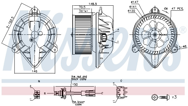 NISSENS Elektromotor, Innenraumgebläse