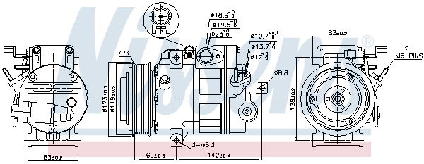 NISSENS Kompressor, Klimaanlage