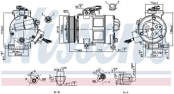 NISSENS Kompressor, Klimaanlage