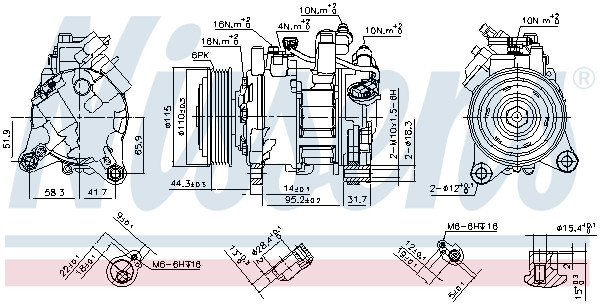 NISSENS Kompressor, Klimaanlage