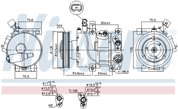NISSENS Kompressor, Klimaanlage