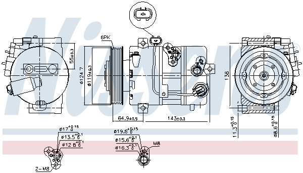 NISSENS Kompressor, Klimaanlage