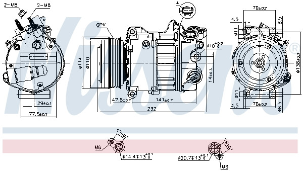 NISSENS Kompressor, Klimaanlage