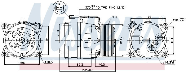 NISSENS Kompressor, Klimaanlage