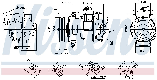 NISSENS Kompressor, Klimaanlage