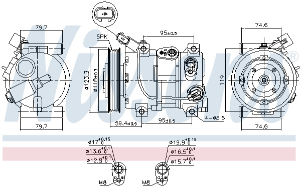 NISSENS Kompressor, Klimaanlage