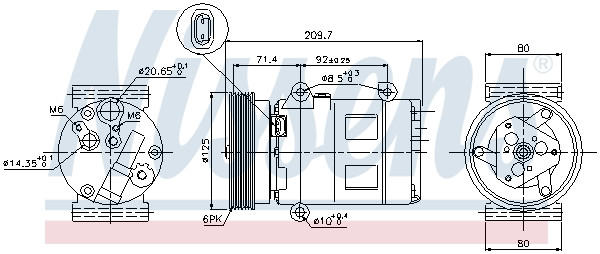 NISSENS Kompressor, Klimaanlage