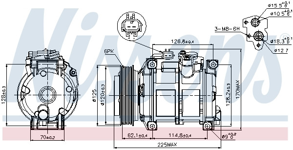NISSENS Kompressor, Klimaanlage