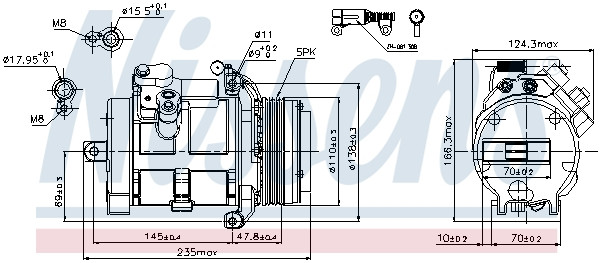 NISSENS Kompressor, Klimaanlage