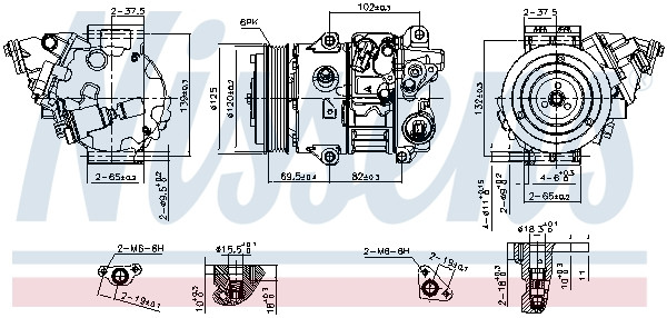NISSENS Kompressor, Klimaanlage