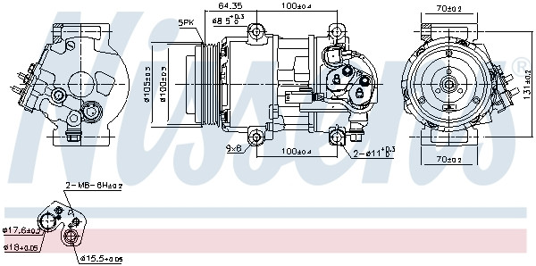 NISSENS Kompressor, Klimaanlage