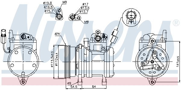 NISSENS Kompressor, Klimaanlage