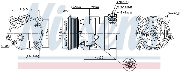 NISSENS Kompressor, Klimaanlage