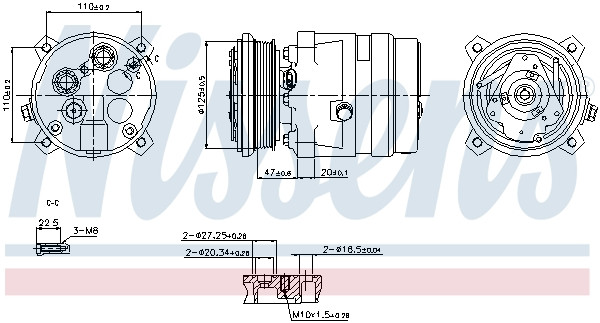NISSENS Kompressor, Klimaanlage