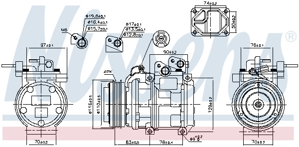 NISSENS Kompressor, Klimaanlage