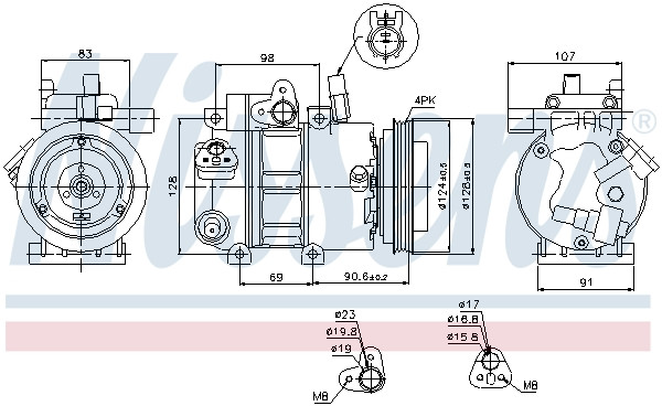 NISSENS Kompressor, Klimaanlage