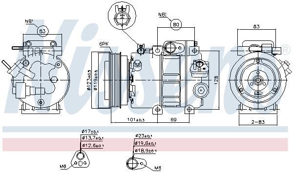 NISSENS Kompressor, Klimaanlage