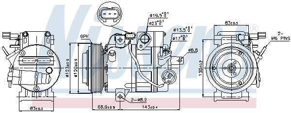 NISSENS Kompressor, Klimaanlage