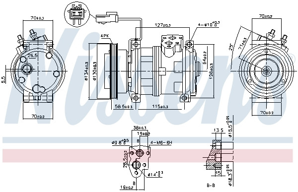 NISSENS Kompressor, Klimaanlage