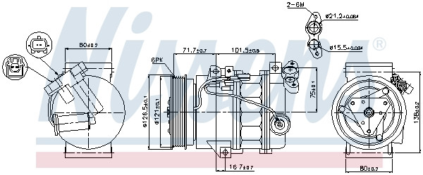 NISSENS Kompressor, Klimaanlage