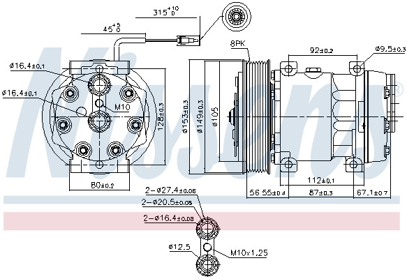 NISSENS Kompressor, Klimaanlage