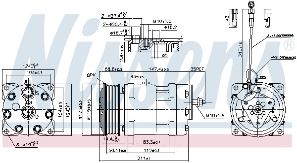 NISSENS Kompressor, Klimaanlage