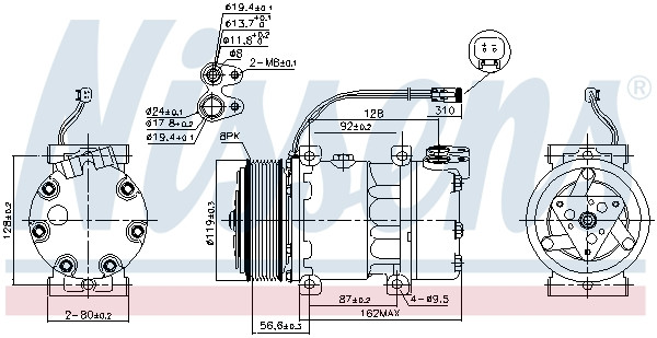 NISSENS Kompressor, Klimaanlage