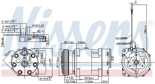 NISSENS Kompressor, Klimaanlage