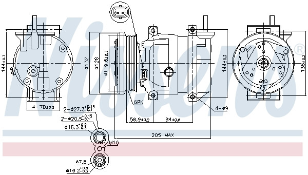 NISSENS Kompressor, Klimaanlage