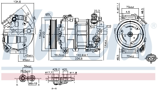 NISSENS Kompressor, Klimaanlage