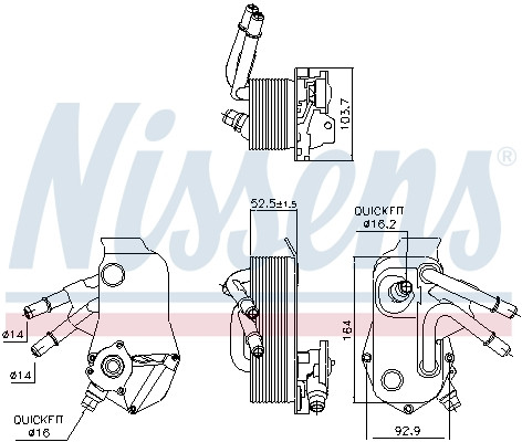 NISSENS Ölkühler, Automatikgetriebe