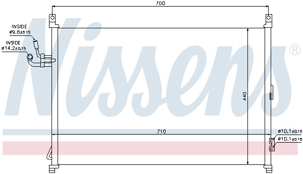 NISSENS Kondensator, Klimaanlage