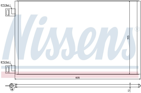 NISSENS Kondensator, Klimaanlage