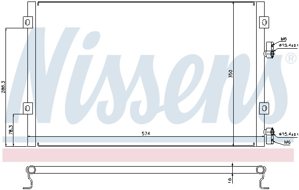 NISSENS Kondensator, Klimaanlage