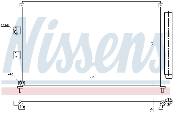 NISSENS Kondensator, Klimaanlage