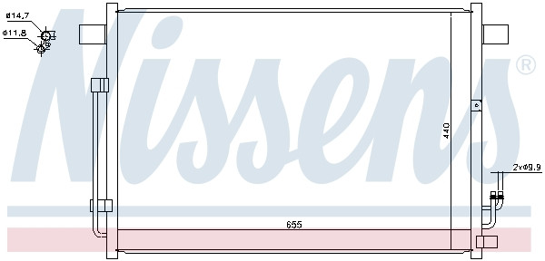 NISSENS Kondensator, Klimaanlage
