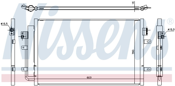 NISSENS Kondensator, Klimaanlage