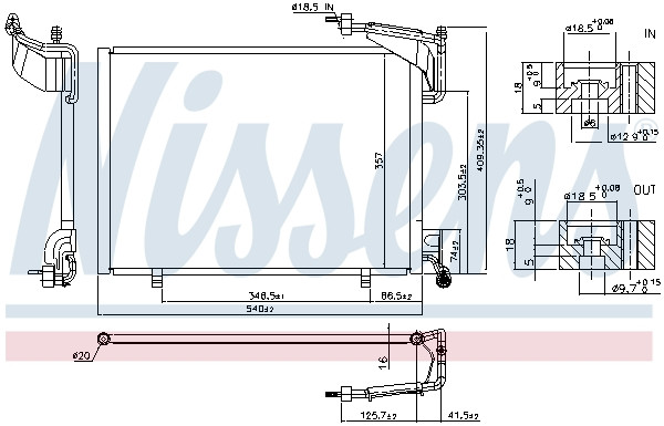 NISSENS Kondensator, Klimaanlage