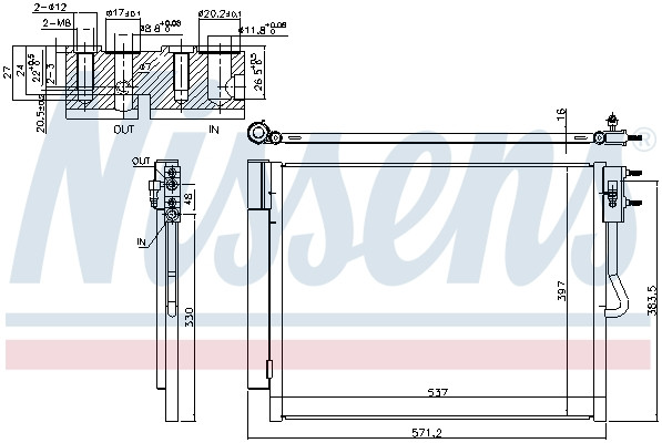 NISSENS Kondensator, Klimaanlage