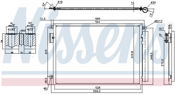 NISSENS Kondensator, Klimaanlage