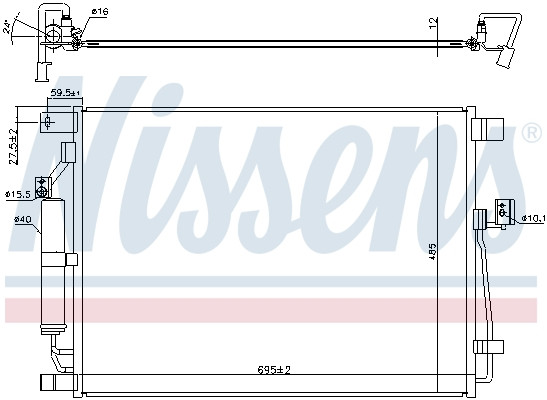NISSENS Kondensator, Klimaanlage