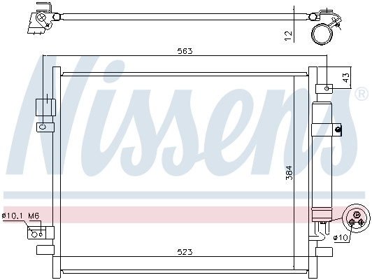 NISSENS Kondensator, Klimaanlage