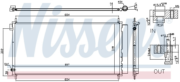 NISSENS Kondensator, Klimaanlage