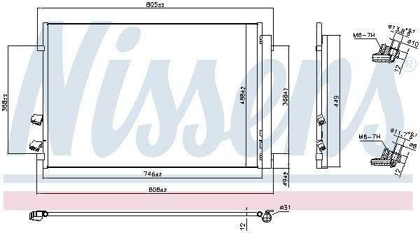 NISSENS Kondensator, Klimaanlage