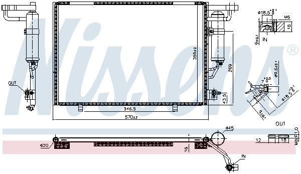 NISSENS Kondensator, Klimaanlage