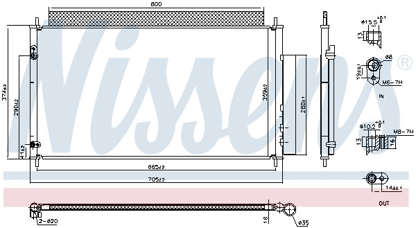 NISSENS Kondensator, Klimaanlage